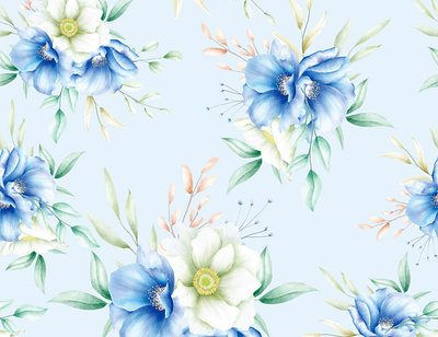 Floral seamless pattern background branding design elegant floral flower illustration nature spring vector