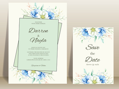 Beautifull wedding invitation flower