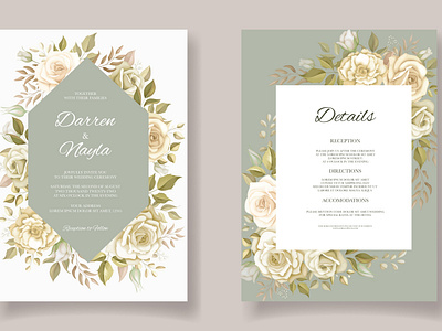 Beautiful wedding invitation card