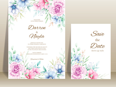 Elegant wedding invitation card