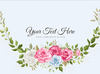 Beautiful floral background background card design elegant floral flower frame invitation nature vector