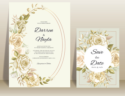 Elegant wedding card background card design elegant floral flower frame invitation nature template