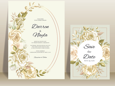 Elegant wedding card