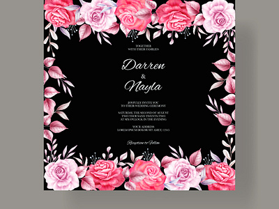 Elegant wedding card template