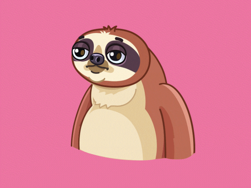 WHUT?! adobe aftereffects animal animated animation app celebrity design emoji illustration logo motto design reaction sloth ui