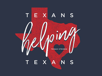 Texans Helping Texas charity design harvey illustrator screenprint t shirt texans texas