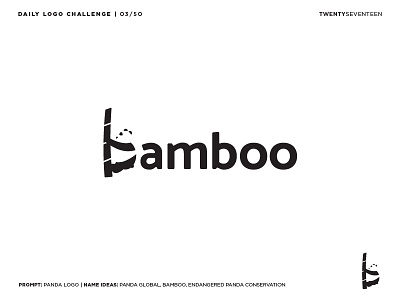 Bamboo - Panda bamboo branding daily logo challenge graphic design illustrator logo panda