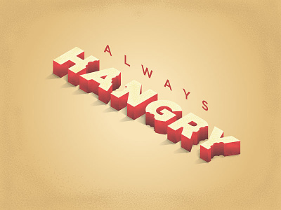 HANGRY design graphic design hangry illustration illustrator isometric stippling type typography