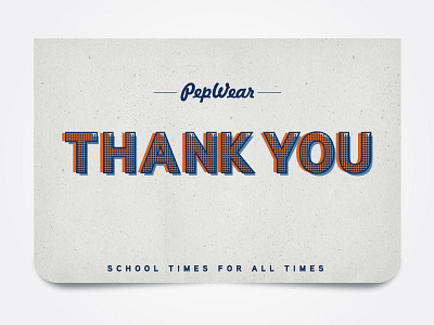 Thank You Card brand brand identity card cards screenprint stationary thank you type typography
