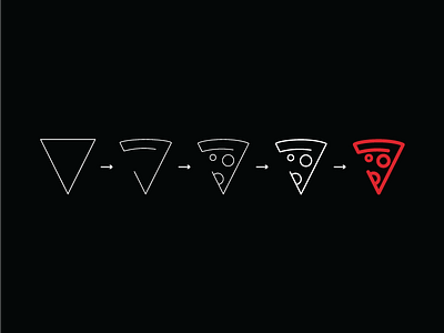 Triangle Pizza circle draw food illustrator line line art pen pizza shape stroke tool triangle