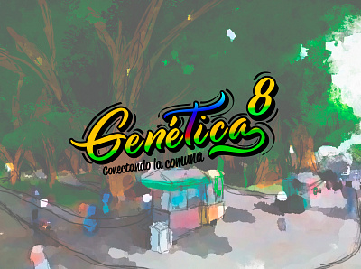 Genética 8, conectándo la comuna art art direction branding cali color concept creative creative logo design history illustration logo typography vector