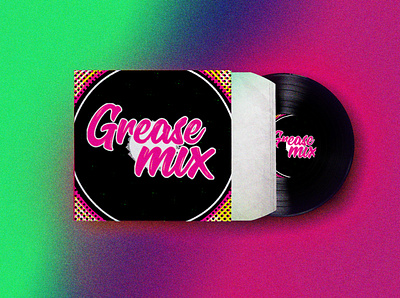 Discos La Chiva Loca - Grease Mix art art direction branding color concept design illustration music typography vector