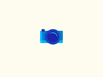 Camera Icon blue camera icon iconaday icons layering lines navigation outline photo ui ux