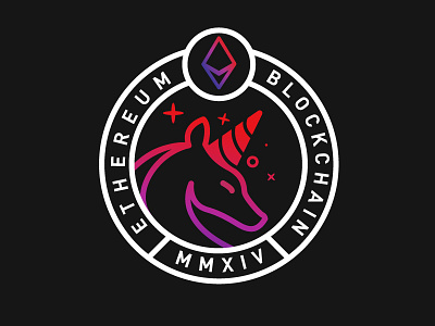 Ethereum Unicorn blockchain ethereum gradient majestic rainbow unicorn