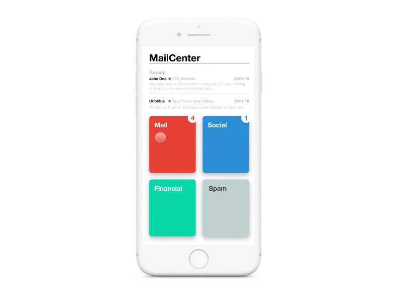 Mail App Concept - Prototype app framer iphone mail mailbox motion prototype ui ux