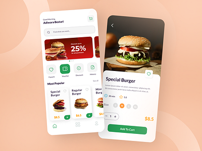 Fast Food Delivery burgers design app food food app food delivery app mobile app modern ui uidesign uiux
