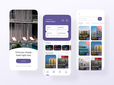 Hotel Booking App bookinghotel design hotel interfacedesign mobileapp ui uidesign uipopular uitrends uiux userinterface ux