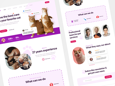 ThePet - Pet Care Landing Page landingpage petcare petshop ui uiux userinterface ux website