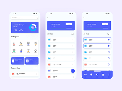 Shot App File Manager - Application app design mobile ui
