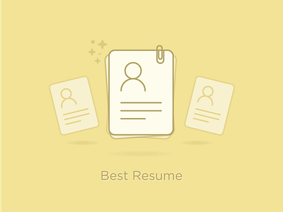 Resume design doc document emoji graphic icon illustration profile resume ui ux