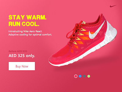 Nike Shoe cart clean ecommerce product shoes simple ui