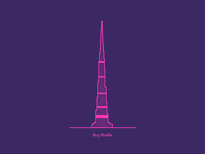 Burj Khalifa burj khalifa dubai illustration line art