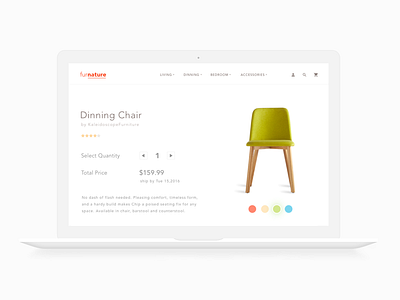 Furnature Web Shot clean furniture minimal simple ui ux website