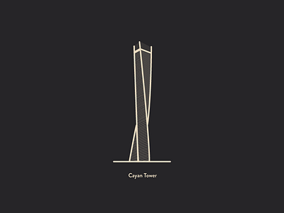 Cayan Tower cayan tower dubai illustration
