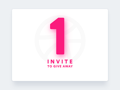 Dribbble Invite clean dribbble invite give away pink simple