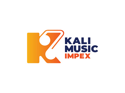 Kali Music Impex branding identity k kali logo music musicalnote note