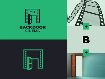 The BackDoor Cinema back cinema door film identity logo movies nadhiru