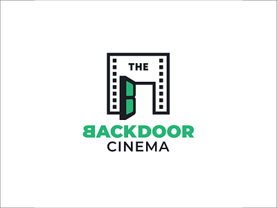 The BackDoor Cinema back branding design icon identity illustration logo