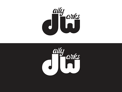 Daliy Works Logo best logo black bussiness logo design font icon design illustration logo logo design minimalist typography ui vector white
