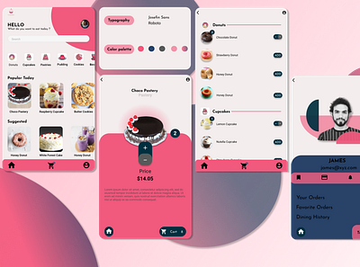 Food UI - Cupcake Queen app design minimal product design ui ui design ui designs uiux uiuxdesign