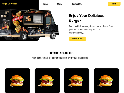 Food truck Web UI design minimal product design ui design ui designs uiux