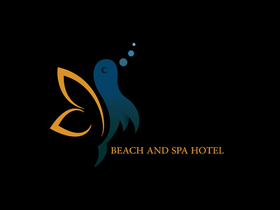 BEACH AND SPA HOTEL art branding design flat graphic design icon illustration illustrator logo minimal