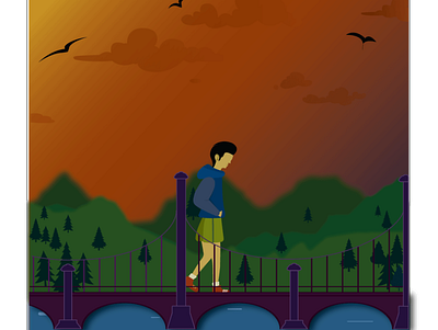 Evening walks are the Best!! art design flat graphic design illustration illustrator minimal vector