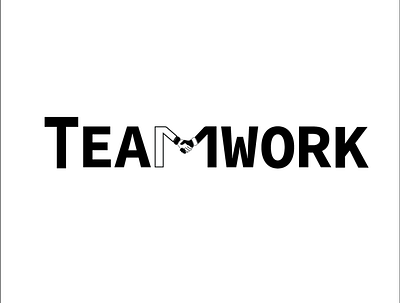 TEAMWORK TYPOGRAPHY CONCEPT art clean design flat graphic design icon illustrator logo minimal typography