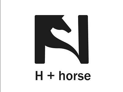 H + horse logo concept app art clean icon illustrator logo ui ux vector web