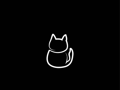 Single Line Cat Design art clean design flat graphic design illustration illustrator logo minimal vector