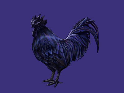 Chicken & Fired Chicken animal chicken chicken leg digital painting fired chicken illustration realistic realistic drawing