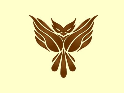Owl Coffee bird combine design logo