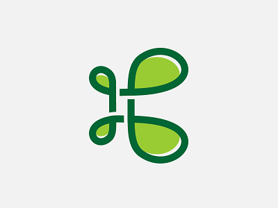 c plant classy combine design green letter logo modern object plant plants simple