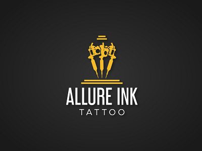 Allure Ink Tattoo advert billboard branding concept design gift card illustrator indesign logo mockup print design signage tattoo typography visual identity