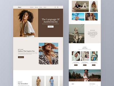 Glance - E-Commerce Landing Page ecommerce ecommerce design ecommerce shop figma figma design homepage homepage design homepage ui landingpage typography ui ui design uiux ux ux design web design web ui design website website template wibsite concept