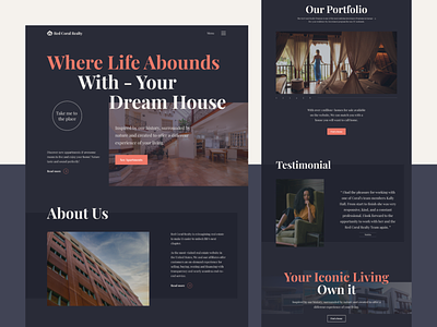 Real Estate Landing Page Concept - Red Coral Realty