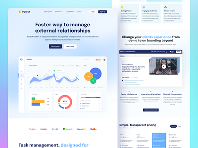 Inpact - Saas landingpage Design design figma finance gradient homepage landingpage logo minimal saas saas landingpage typography ui ui design uiux ux ux design website