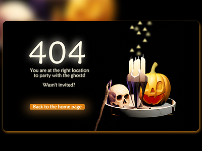008 post: 404 Page 008 3d 3d illustration 404 error 404 not found 404 page halloween illustration ui uidaily uidailychallenge ux