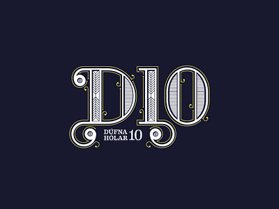 D10 logo old retro vintage