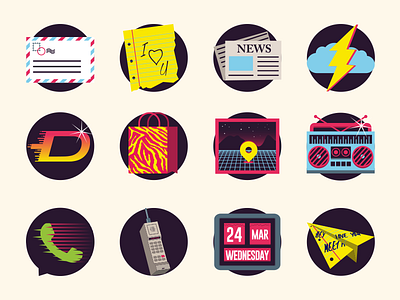 Part2 80's icon set for Zedge